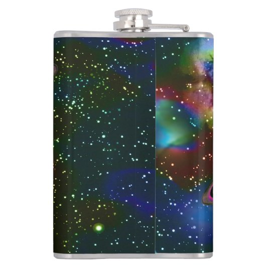 Space-Cat Cosmo Flachmann (Rückseite)