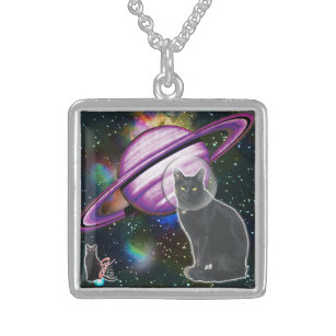 Space-Cat Cosmo-Kette Sterling Silberkette