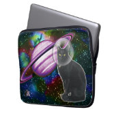 Space-Cat Cosmo Laptopschutzhülle (Vorderseite Links)