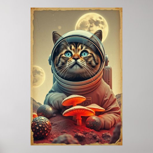 Space Cat Disco Trip Poster (Vorne)
