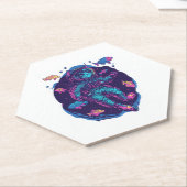 Space Cat Dreams � Funny Vaporwave Galaxy Kitty Untersetzer (angewinkelt)