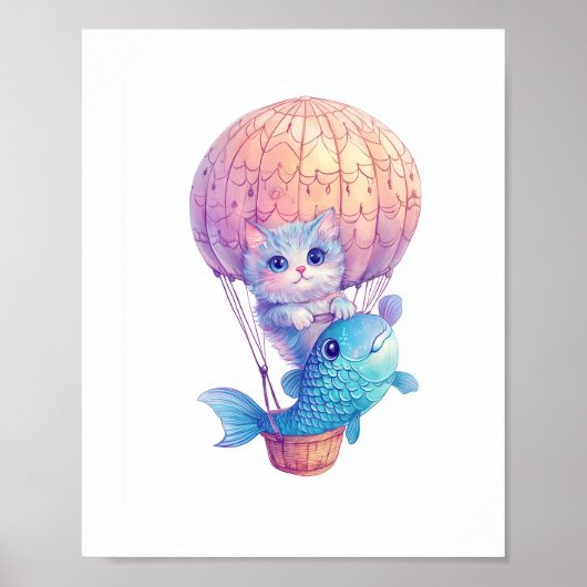 Space Cat Dreams - Funny Vaporwave Galaxy Poster (Vorne)