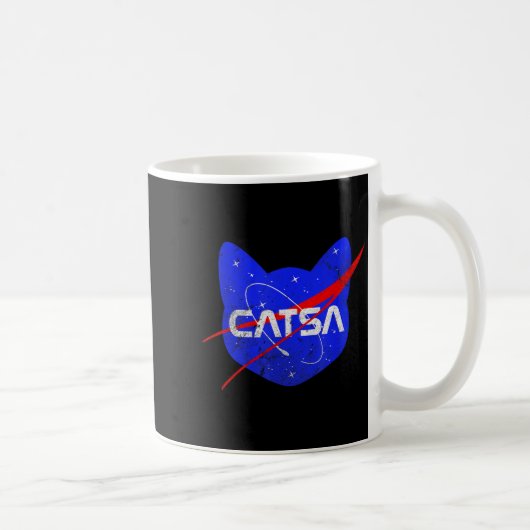 Space Cat Funny Universe Catsa Kaffeetasse (Rechts)