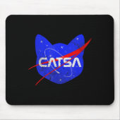 Space Cat Funny Universe Catsa Mousepad (Vorne)