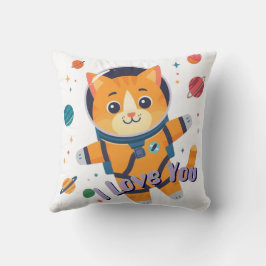 Space Cat Galaxy Wurfkissen 16"x16" Kissen