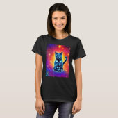 Space Cat Kitty Kitten In Cat Style 1 T-Shirt (Vorne ganz)