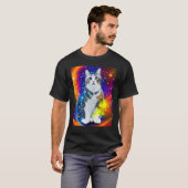 Space Cat Kitty Kitten In Cat Style 3 T-Shirt (Vorne ganz)