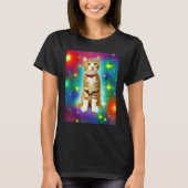 Space Cat Kitty Kitten In Cat Style T-Shirt (Vorderseite)