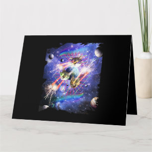 Space Cat Laser Eye Kätzchen Katzen mit Laser Glas Karte