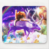 Space cat licking itself mousepad (Vorne)