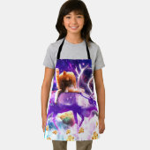 Space cat licking itself schürze (Insitu)