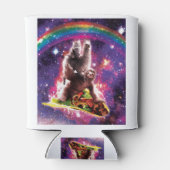 Space Cat Llama Sloth Riding Taco Dosenkühler (Rückseite)