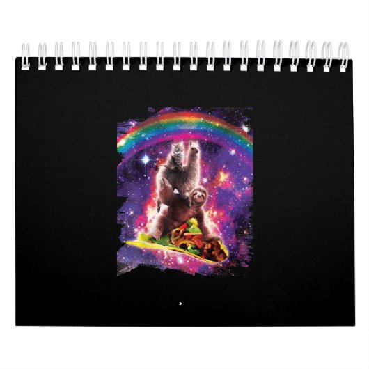Space Cat Llama Sloth Riding Taco Kalender (Titelbild)