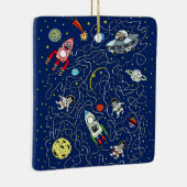 Space Cat Maze Game für Kinder Keramikornament (Rechts)