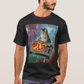Space Cat Meme Galaxy Universe Pizza Kitty Kitten T-Shirt (Vorderseite)