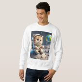 Space Cat 🚀 🐱 | Moon Explorer Sweatshirt (Vorne ganz)