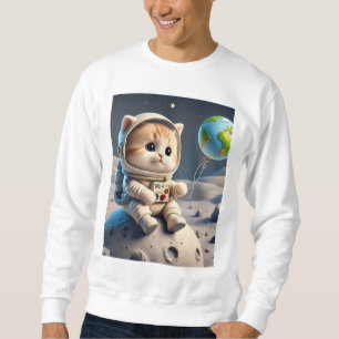 Space Cat 🚀 🐱   Moon Explorer Sweatshirt