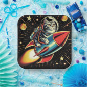 Space Cat Papier Teller! Pappteller (Party)