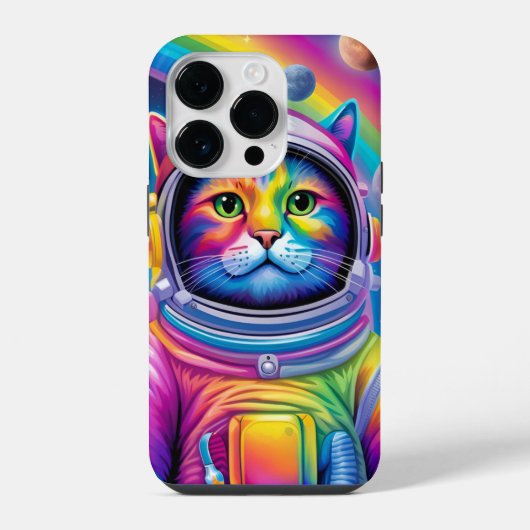 Space Cat Phone Case iPhone Hülle (Rückseite)