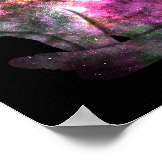 Space Cat Poster (Ecke)