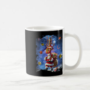 Space Cat Rentier und Weihnachten Kaffeetasse