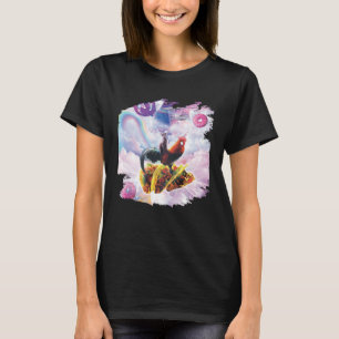 Space Cat Riding Chicken Unicorn Taco & Donut T-Shirt