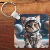 Space Cat Schlüsselanhänger (Vorderseite)