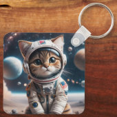 Space Cat Schlüsselanhänger (Rückseite)