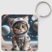 Space Cat Schlüsselanhänger (Rückseite)