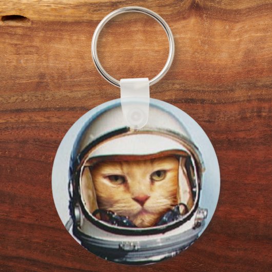 Space Cat Schlüsselanhänger (Vorderseite)