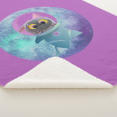 Space Cat Sherpa Blanket Sherpadecke (3/4)