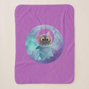 Space Cat Sherpa Blanket Sherpadecke