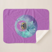 Space Cat Sherpa Blanket Sherpadecke (Vorderseite (Horizontal))