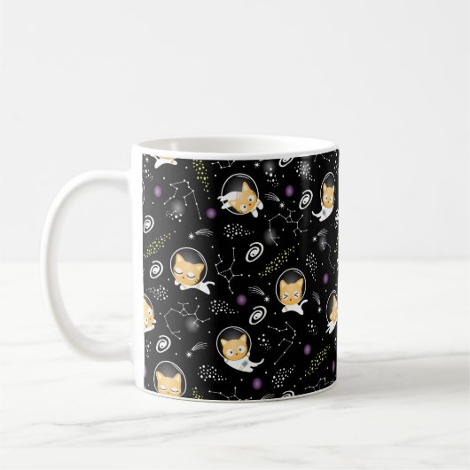 Space Cat Tasse - Astronautenkatzen in Galaxie (Links)
