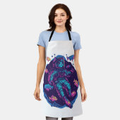 Space Cat Träume � Lustige Vaporwave Galaxy Kitty Schürze (Getragen)