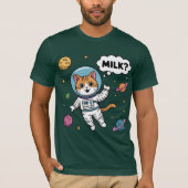 Space Cat Will Milch! T-Shirt (Vorderseite)