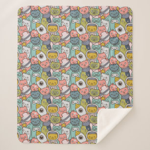 Space Cats Sherpa Blanket Sherpadecke
