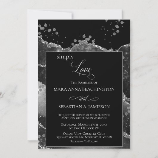 *~* Space Celestial Galaxy Cosmos Nebula Hochzeit Einladung (Rückseite)