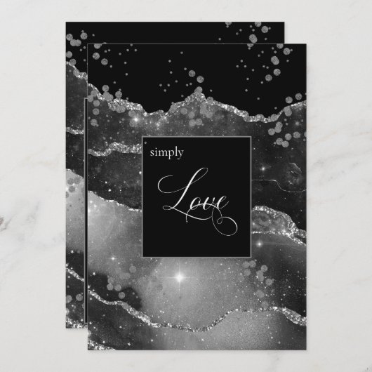 *~* Space Celestial Galaxy Cosmos Nebula Hochzeit Einladung (Vorne/Hinten)