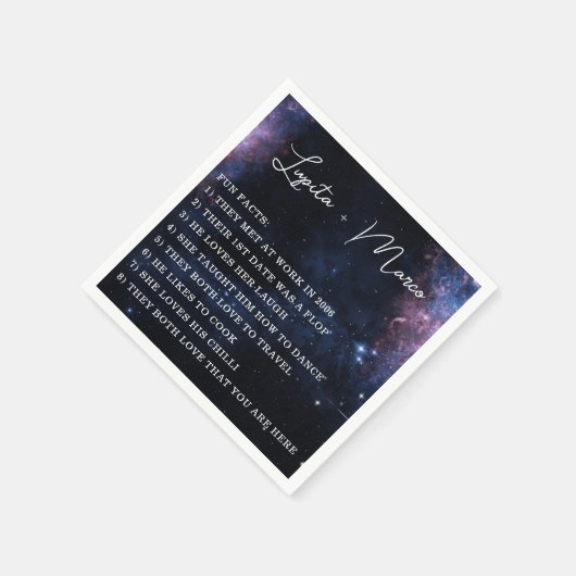 Space Celestial Mystical Zodiac Aesthetic Star Serviette (Ecke)