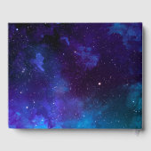 Space Celestial Wedding | Elegant Galaxy Cosmic Gästebuch (Rückseite)