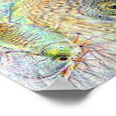 Space Chicken Deep Dream Poster (Ecke)