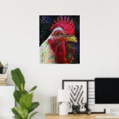 Space Chicken Deep Dream Poster (Heimbüro)