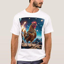 Space Chicken T - Shirt Funny Gift