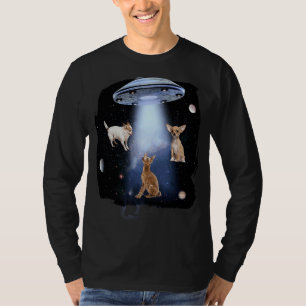 Space Chihuahua Dogs Ufo Niedlich Chihuahua Männer T-Shirt