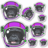 Space Chimp Aufkleber (Vorderseite)