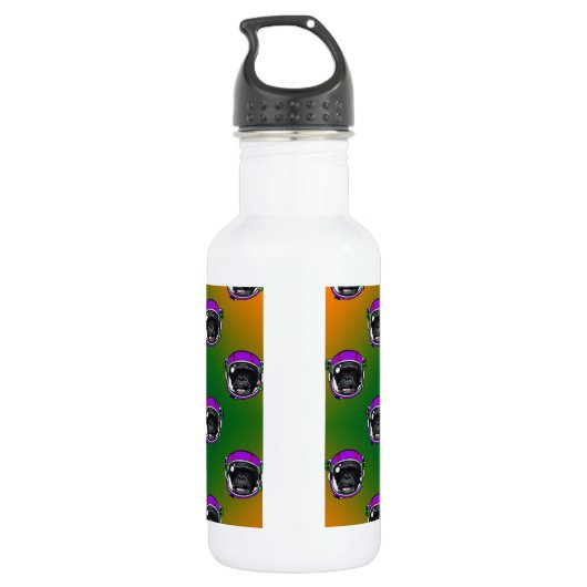 Space Chimp Edelstahlflasche (Rückseite)