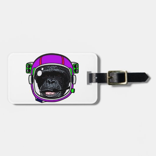 Space Chimp Gepäckanhänger (Vorderseite horizontal)