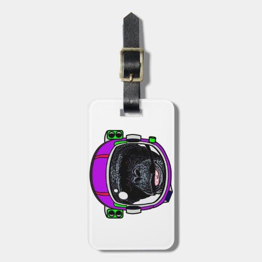 Space Chimp Gepäckanhänger (Vorderseite vertikal)