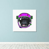 Space Chimp Pop Art Leinwanddruck (Insitu (Holzboden))